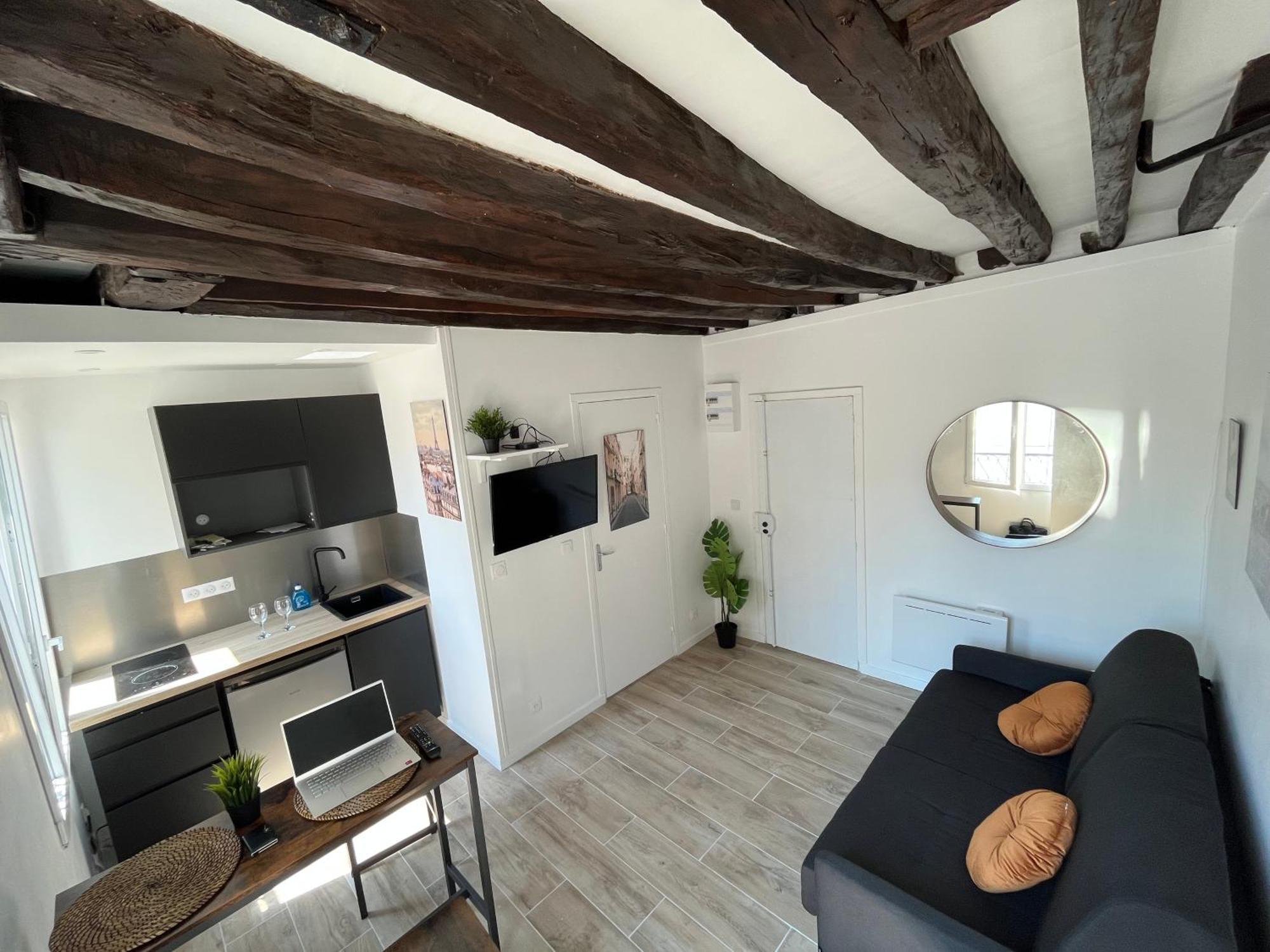 Charmant Studio Au Coeur Du Marais Париж Экстерьер фото